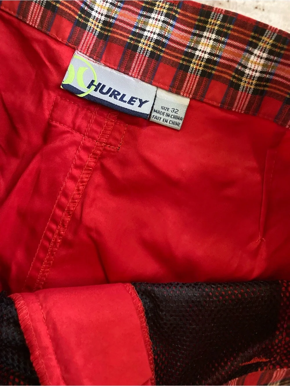 NWT men’s HURLEY international red utility cargo relaxed fit pants size 32 x 32